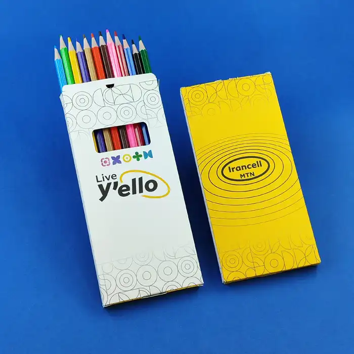 promotional-colored-pencils-12-colors-c101 گروه تبلیغاتی مداد رنگی