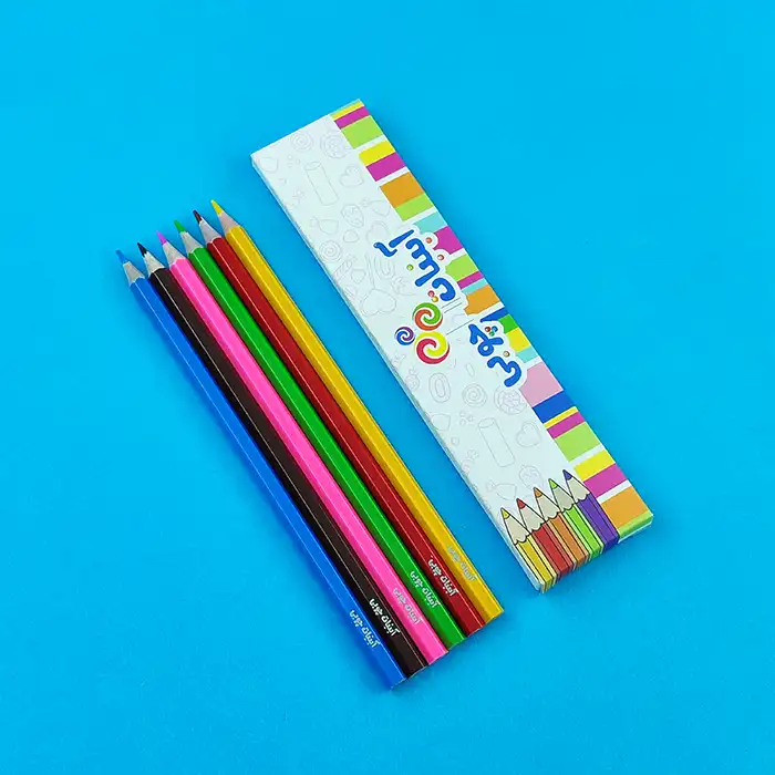 promotional-colored-pencils-6-colors-c100-2 مداد رنگی تبلیغاتی